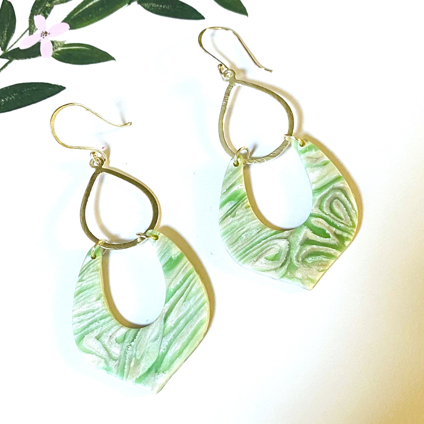 Green Drop Drop Dangles