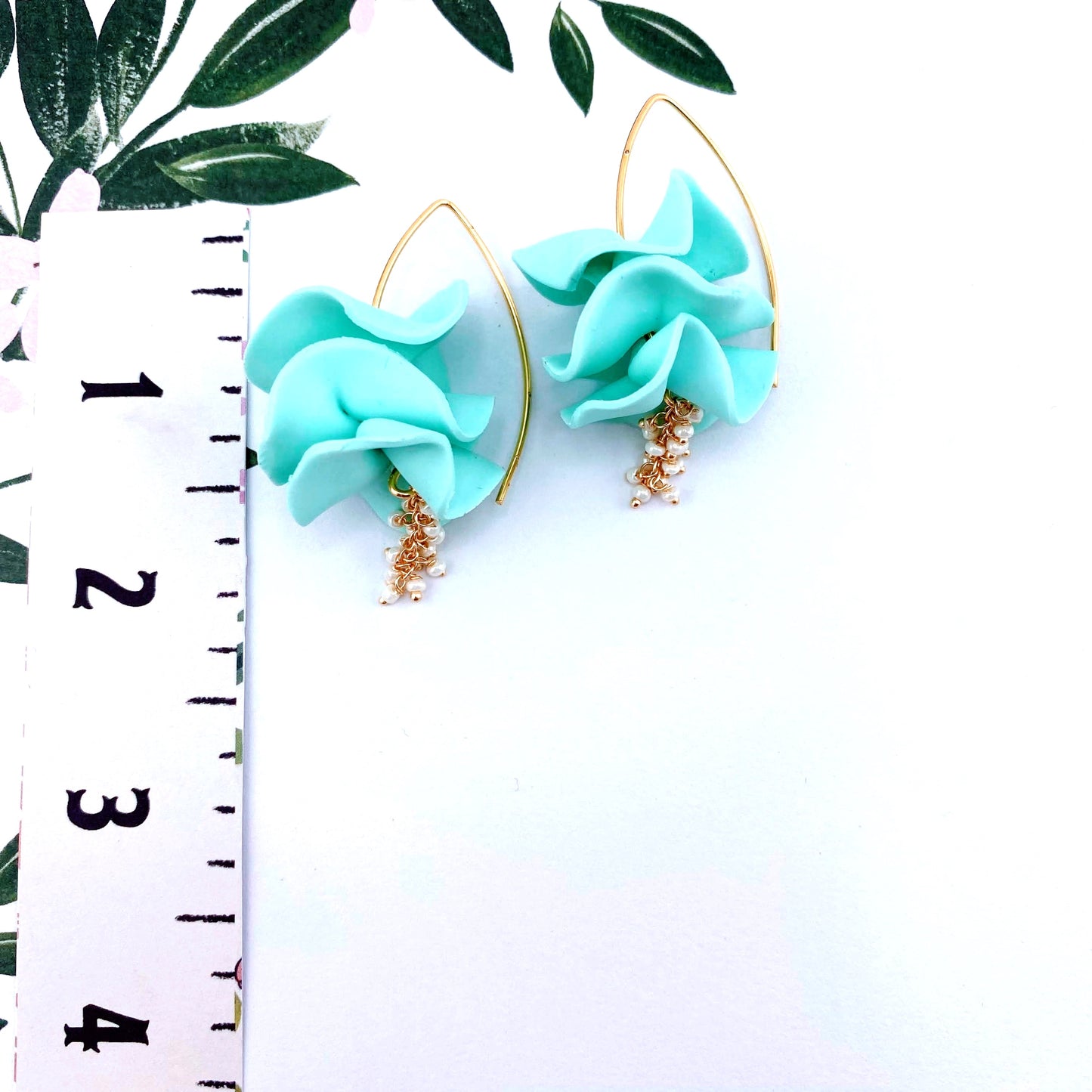 Baby Blue Flamengo Ruffle Shower Drops