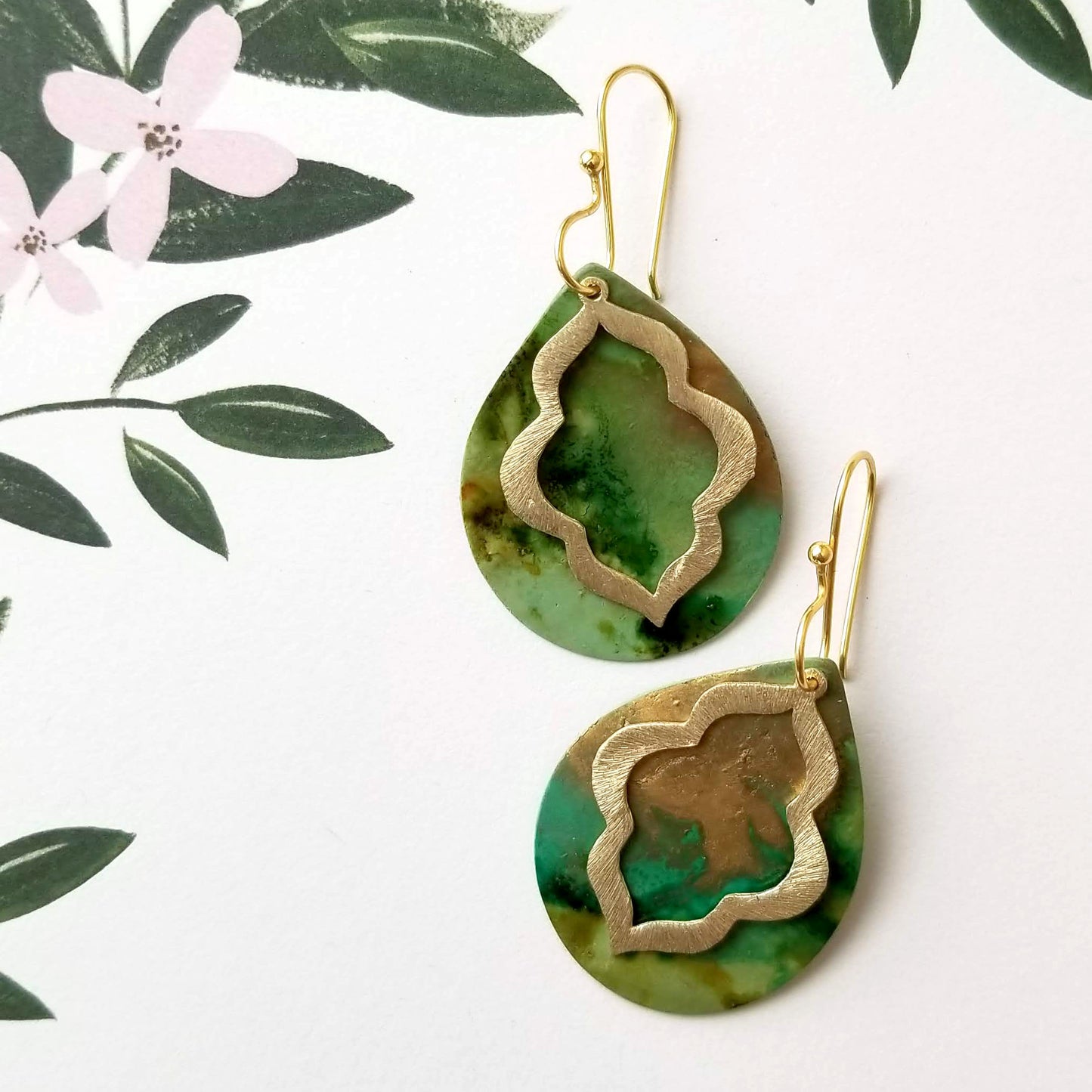 Green Galactica Dangles