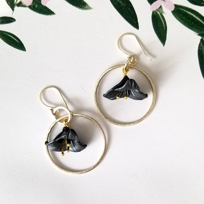 Cinzento Single Circle Dangles