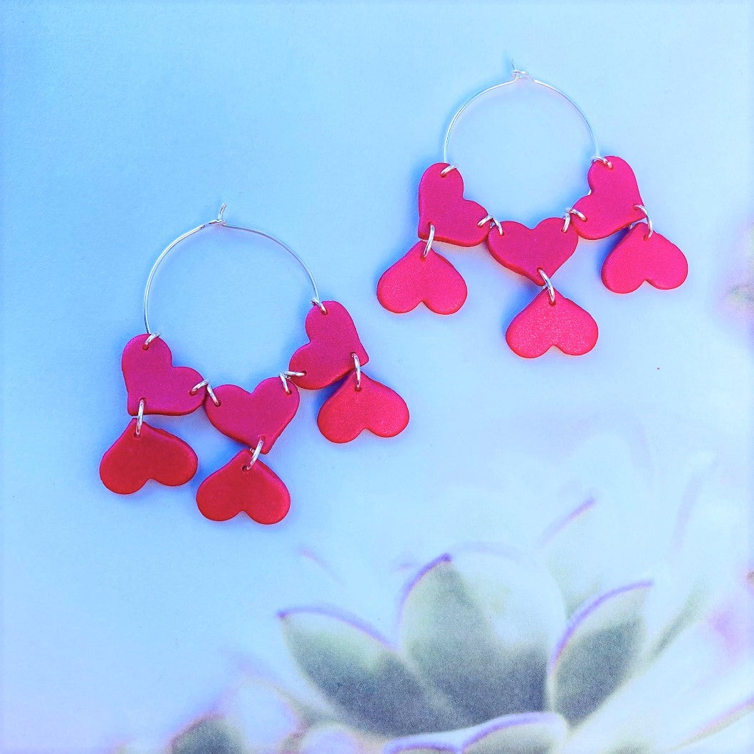 Sweetheart Chandelier Hoops