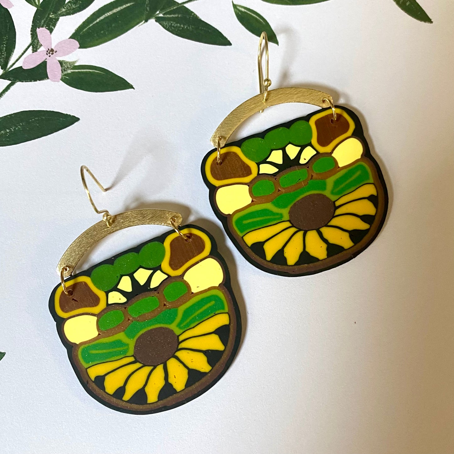 Sunflower Fan Dangles