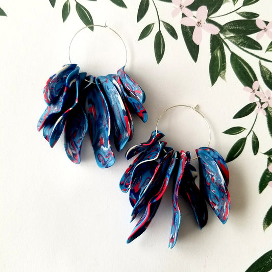 Red White & Blue Untangled Hoops